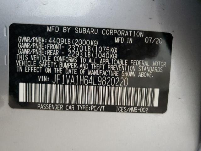 JF1VA1H64L9820220 Subaru WRX LIMITE