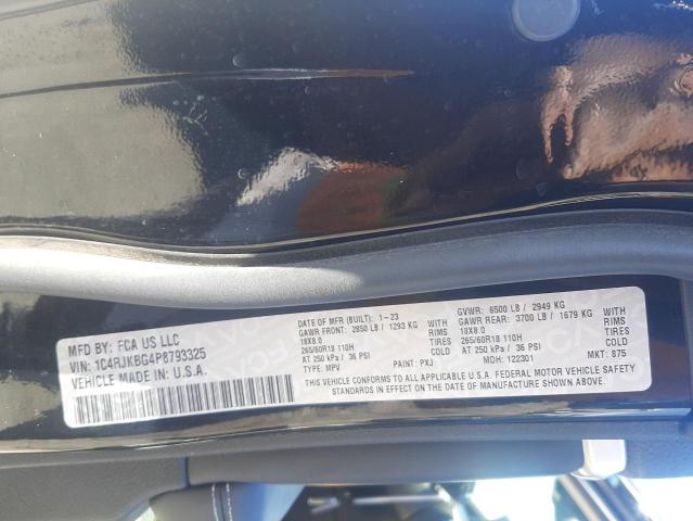 1C4RJKBG4P8793325 Jeep Grand Cherokee L Limited