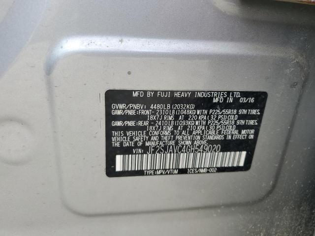 JF2SJAVC4GH549020 Subaru FORESTER 2
