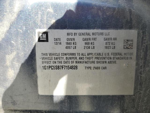 1G1PC5SB7F7154828 Chevrolet CRUZE LT