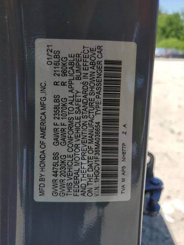 1HGCV1F36MA036654 Honda Accord Sport