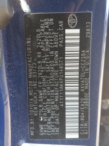 4T1T11AK4PU148571 Toyota Camry Se N