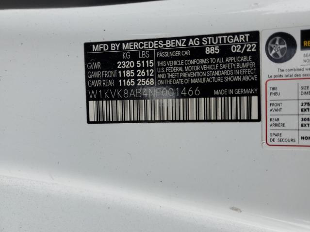 W1KVK8AB4NF001466 Mercedes-Benz SL 55 AMG