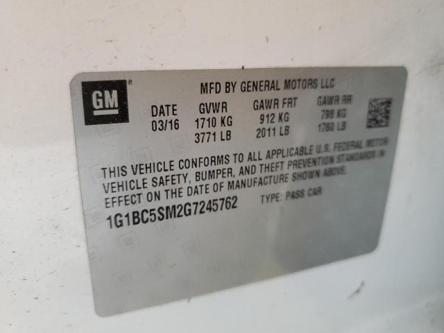 1G1BC5SM2G7245762 Chevrolet CRUZE LS