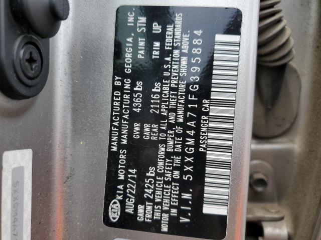 5XXGM4A71FG395884 KIA Optima Lx