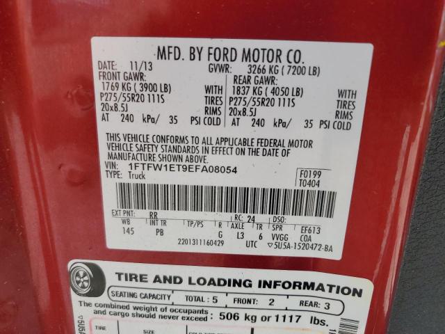 1FTFW1ET9EFA08054 Ford F150 SUPER