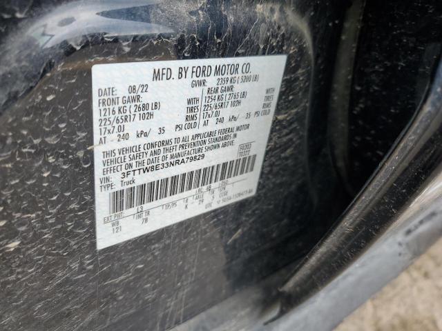 3FTTW8E33NRA79829 Ford MAVERICK X