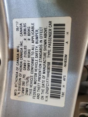 2HGFC1F71HH658768 Honda CIVIC EXL