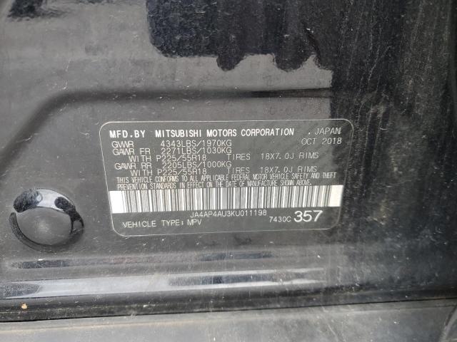 JA4AP4AU3KU011198 Mitsubishi Outlander Sport Se