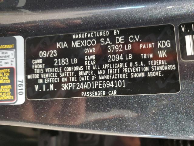 3KPF24AD1PE694101 KIA FORTE LX