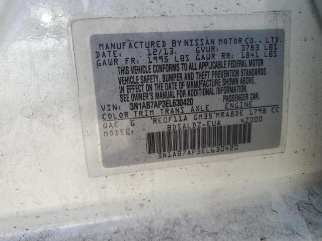 3N1AB7AP3EL630420 Nissan SENTRA S