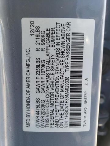 1HGCV1F35MA029338 Honda ACCORD SPO