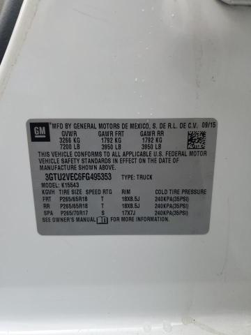 3GTU2VEC6FG495353 GMC Sierra K1500 Slt