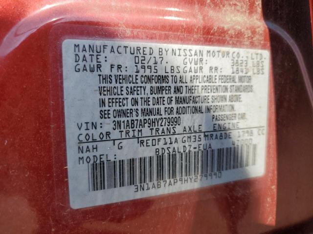 3N1AB7AP9HY279990 Nissan SENTRA S