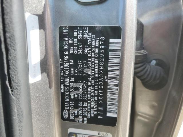 5XYPGDA3XHG295978 KIA SORENTO LX