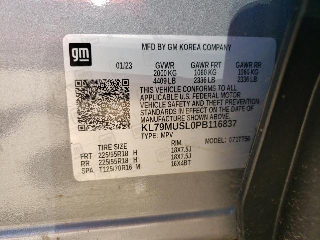 KL79MUSL0PB116837 Chevrolet TRAILBLAZE