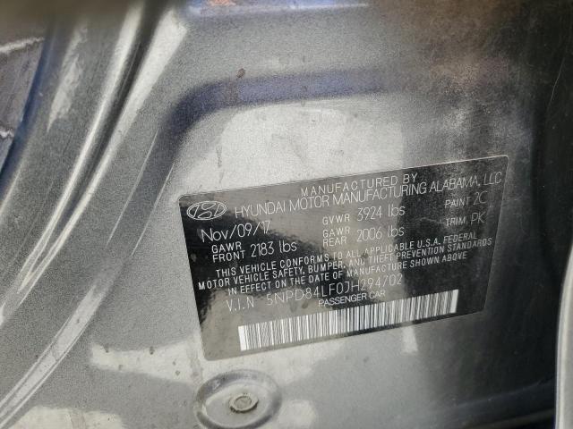 5NPD84LF0JH294702 Hyundai ELANTRA SEL