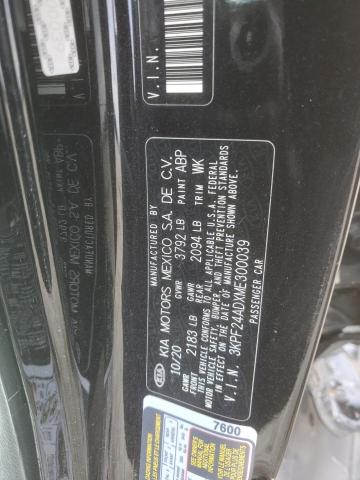 3KPF24ADXME300039 KIA FORTE FE