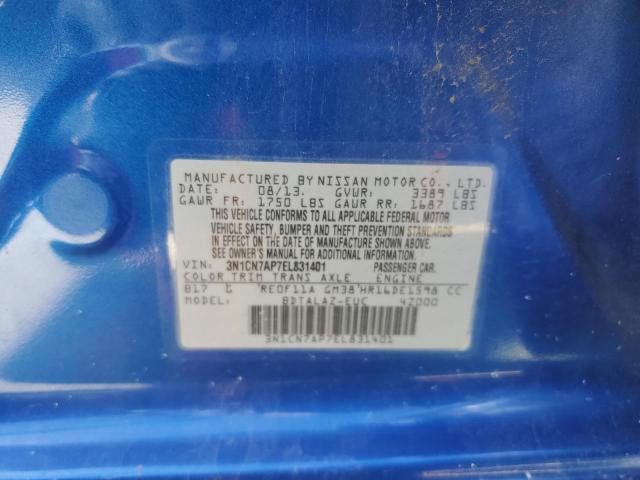 3N1CN7AP7EL831401 Nissan VERSA S