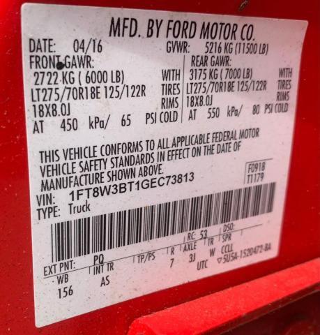 1FT8W3BT1GEC73813 Ford F350 Super Duty