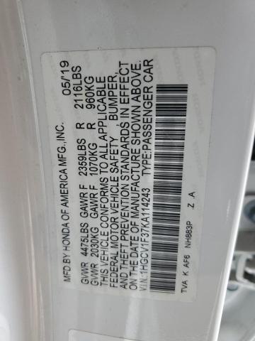 1HGCV1F37KA114243 Honda ACCORD SPO
