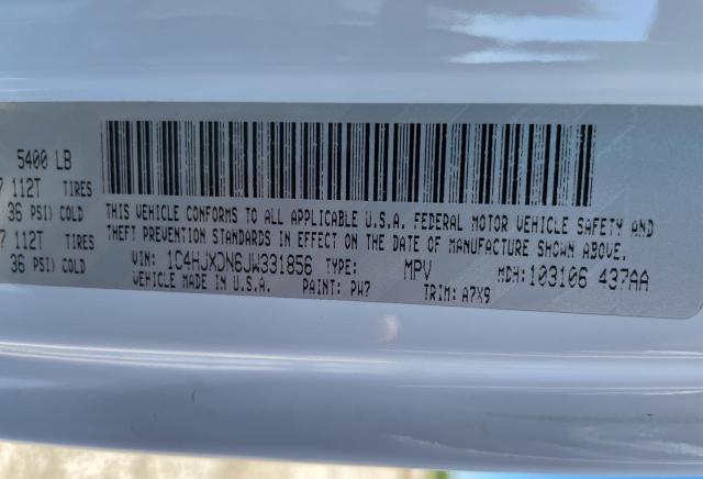 1C4HJXDN6JW331856 Jeep Wrangler Unlimited Sport