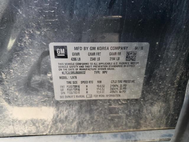 KL7CJLSB5JB686632 Chevrolet TRAX 1LT