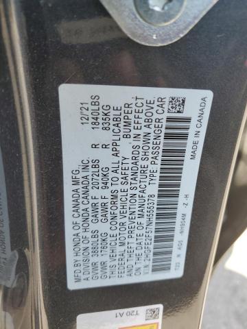2HGFE2F57NH555378 Honda CIVIC SPOR
