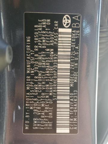 5YFBURHE0HP703892 Toyota COROLLA L