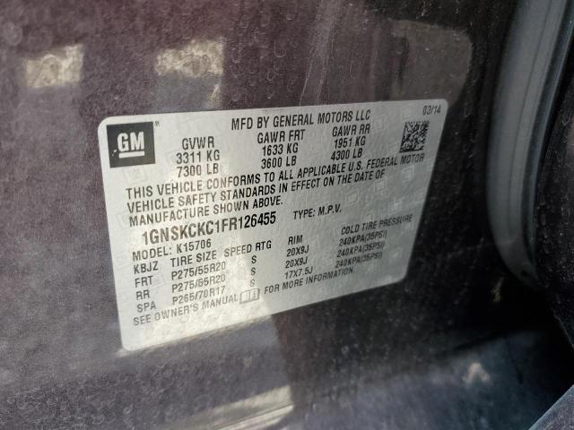 1GNSKCKC1FR126455 Chevrolet Tahoe K1500 Ltz