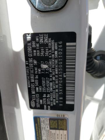 5XYPG4A55GG110266 KIA SORENTO LX