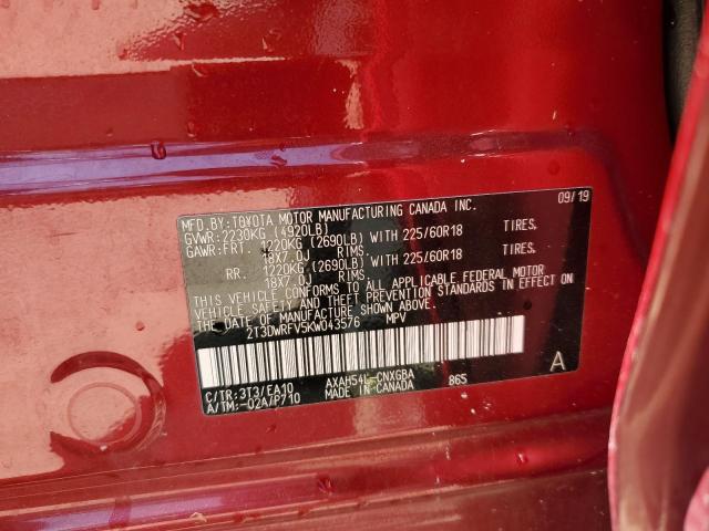 2T3DWRFV5KW043576 Toyota RAV4 LIMIT
