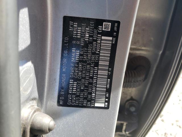 JHMCR6F37HC021458 Honda ACCORD HYB