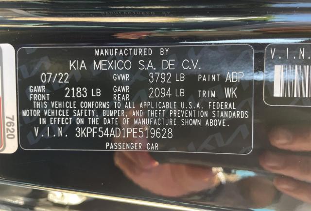3KPF54AD1PE519628 KIA Forte Gt Line