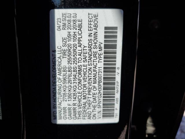 5FNYG2H30PB007311 Honda Pilot Sport