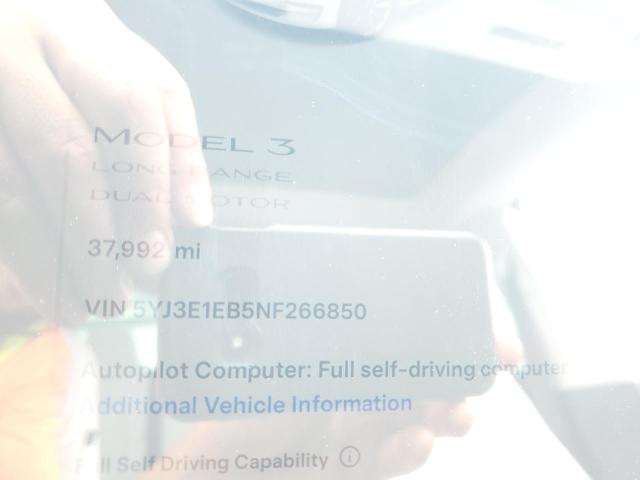5YJ3E1EB5NF266850 Tesla MODEL 3