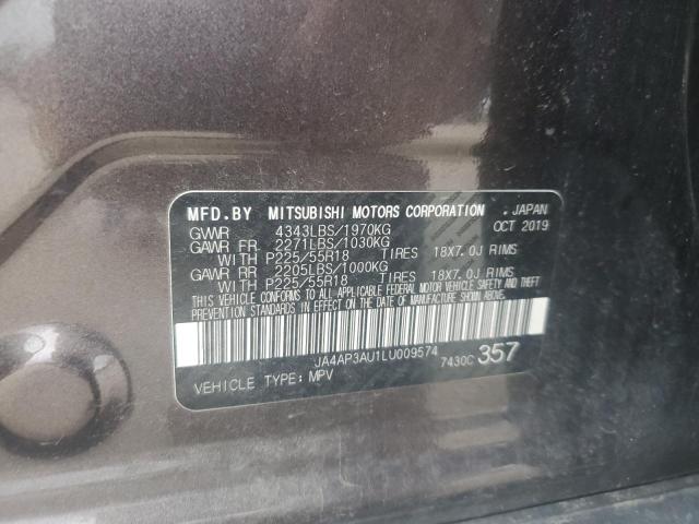 JA4AP3AU1LU009574 Mitsubishi Outlander Sport Es