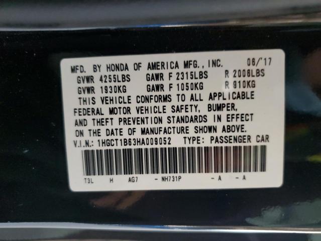 1HGCT1B63HA009052 Honda ACCORD EXL