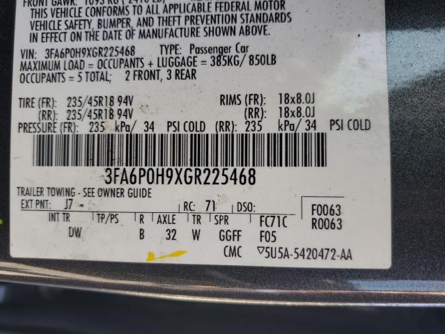 3FA6P0H9XGR225468 Ford FUSION SE
