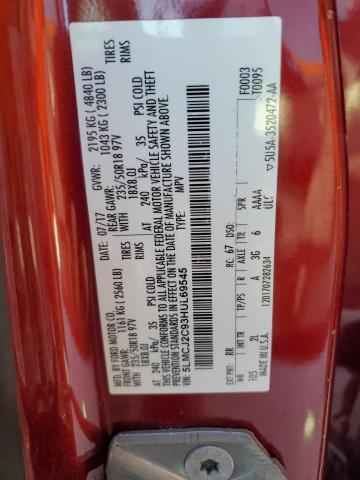 5LMCJ2C93HUL69545 Lincoln MKC SELECT