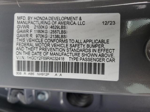 1HGCY2F69RA032418 Honda ACCORD HYB