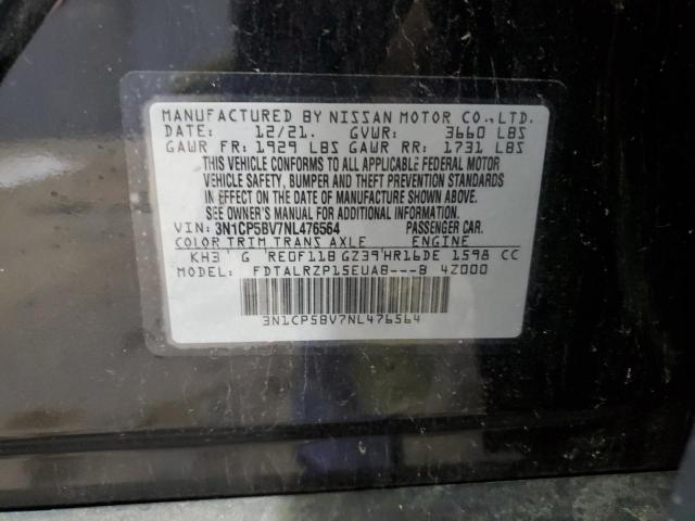 3N1CP5BV7NL476564 Nissan KICKS S