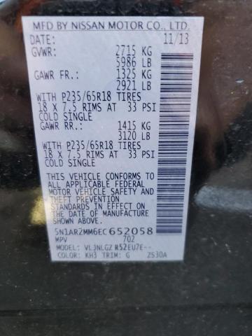 5N1AR2MM6EC652058 Nissan Pathfinder S