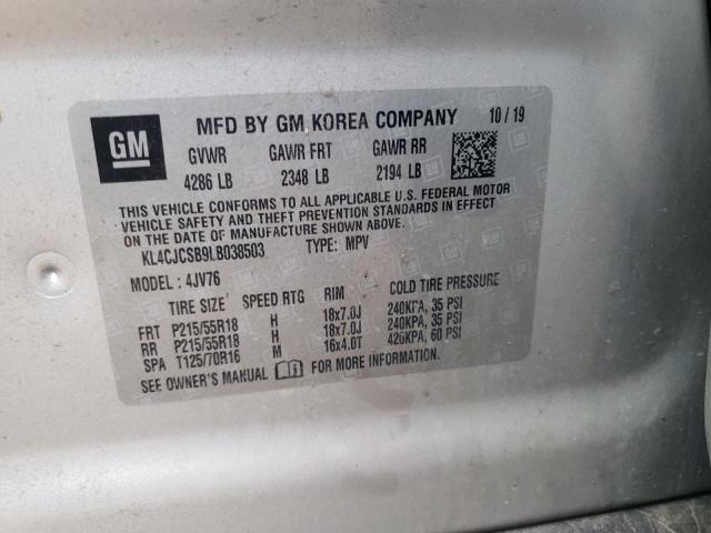KL4CJCSB9LB038503 Buick Encore Essence