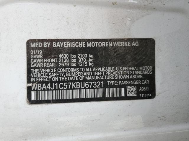 WBA4J1C57KBU67321 BMW 430i Gran Coupe