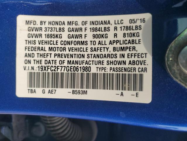 19XFC2F77GE061980 Honda CIVIC EX