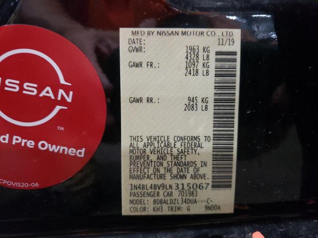 1N4BL4BV9LN315067 Nissan ALTIMA S