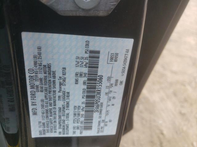 3FA6P0SU3KR155060 Ford FUSION TIT