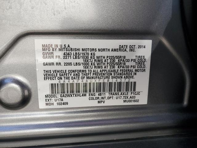 4A4AP4AUXFE014372 Mitsubishi Outlander
