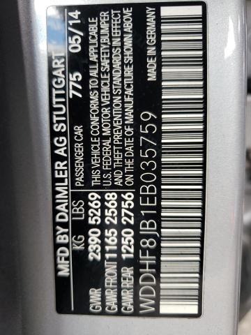 WDDHF8JB1EB035759 Mercedes-Benz E 350 4MAT